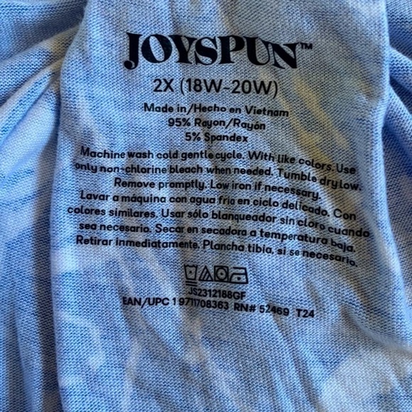 Joyspun Blue & White Floral Sleeveless Maxi Dress with Calf Side Splits - Picture 5 of 10